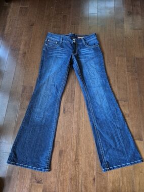 BONGO Women's Dark Blue Flared Jeans